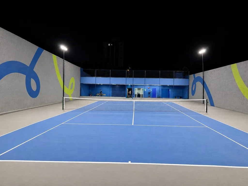Projeto de iluminação para quadra de Tennis: Fast Tennis - São Bernardo do Campo