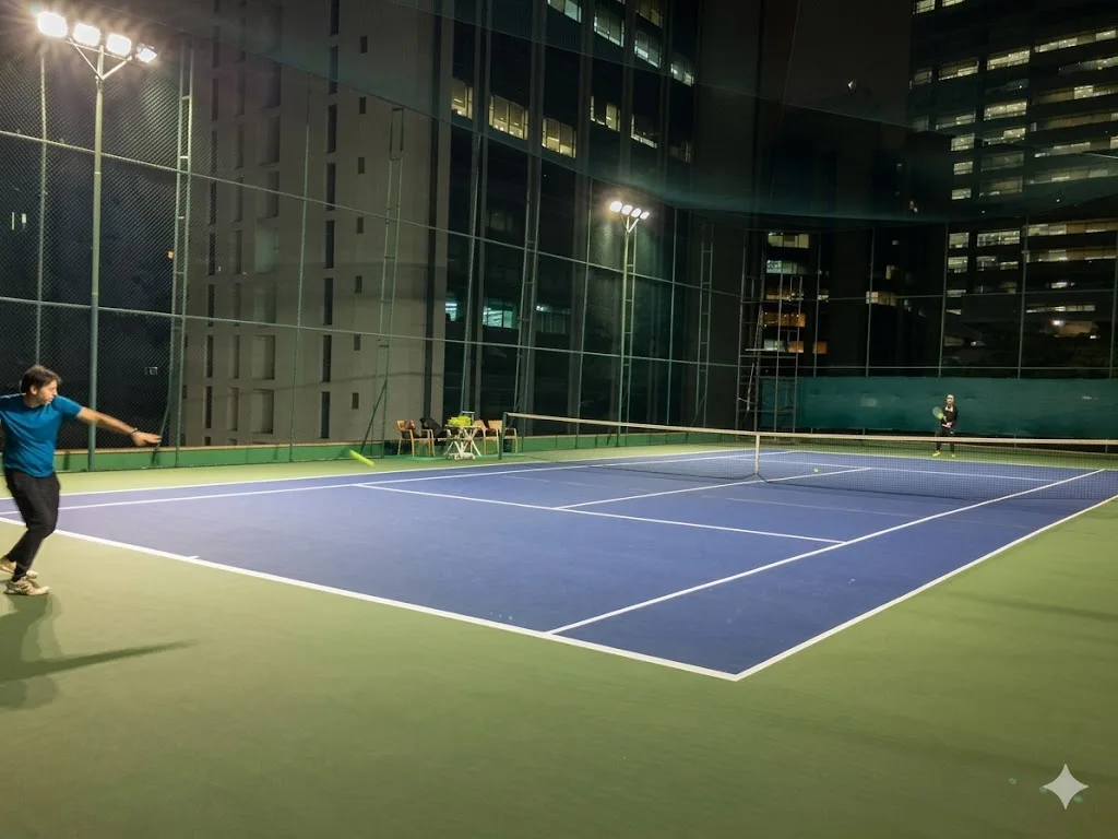Projeto de iluminação para quadra de Tennis — Queiroz